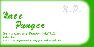 mate punger business card